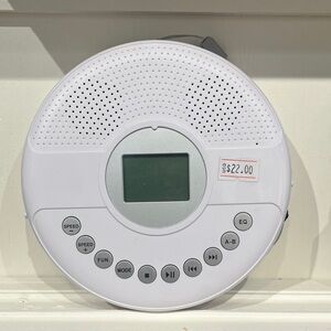 Portable White CD Player